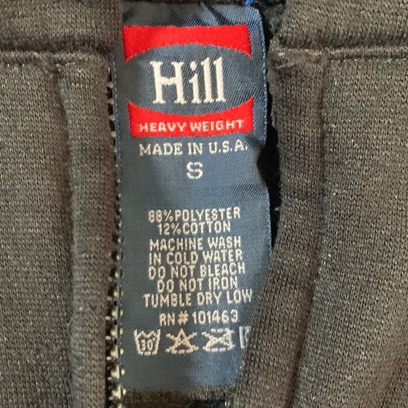 Kids Hill Heavy weight black, long sleeve, hooded sweatshirt.  Zipper.  Size S - Picture 2 of 5